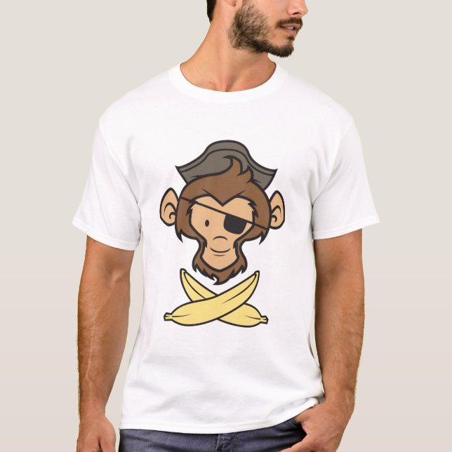 Camiseta Pirata de la isla del mono (Anverso)