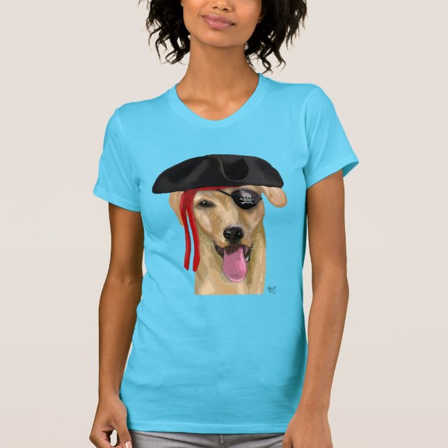 Camiseta Pirata de Labrador Amarillo 2 (Anverso)