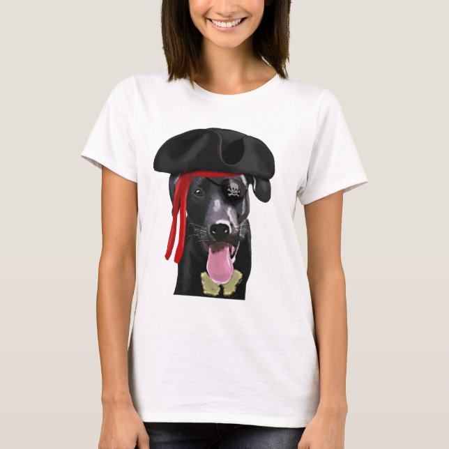 Camiseta Pirata de Labrador Negro (Anverso)