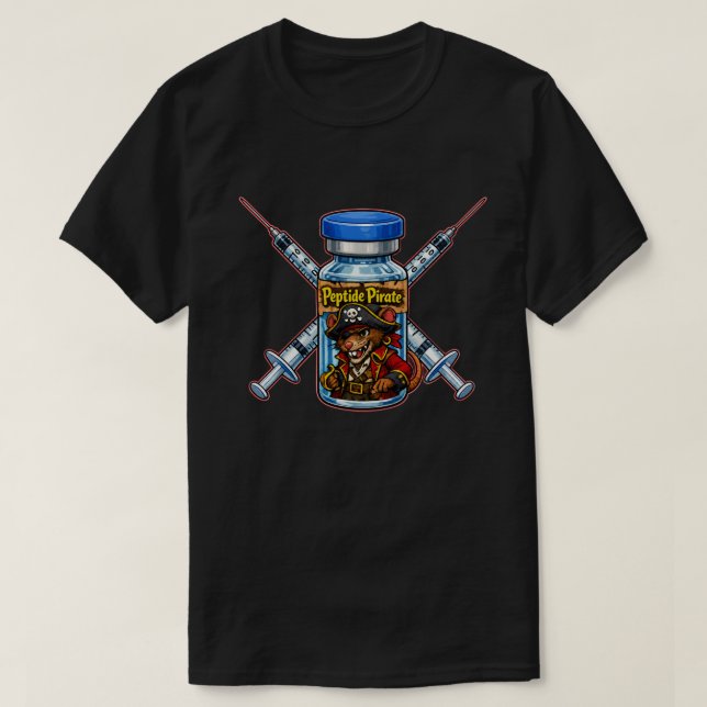 Camiseta Pirata de Péptidos (Diseño del anverso)