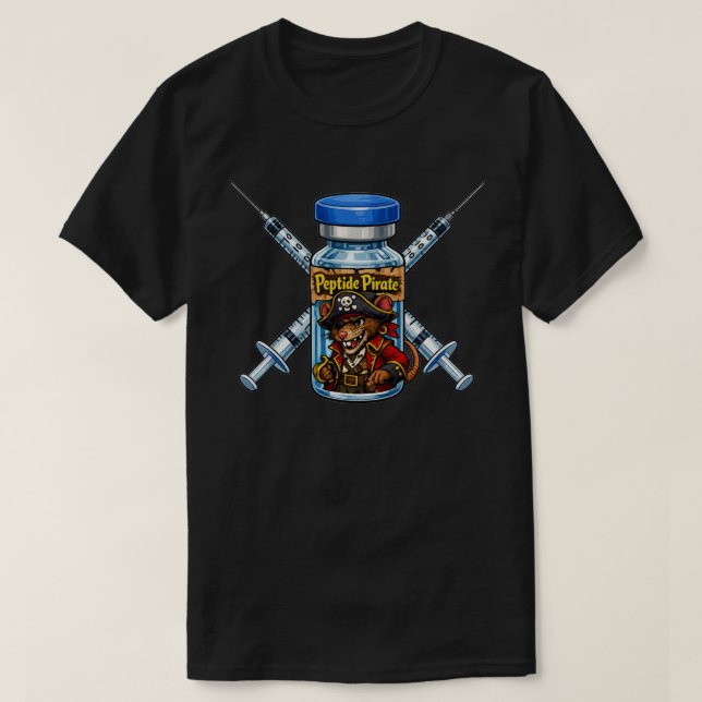 Camiseta Pirata de Péptidos (Diseño del anverso)