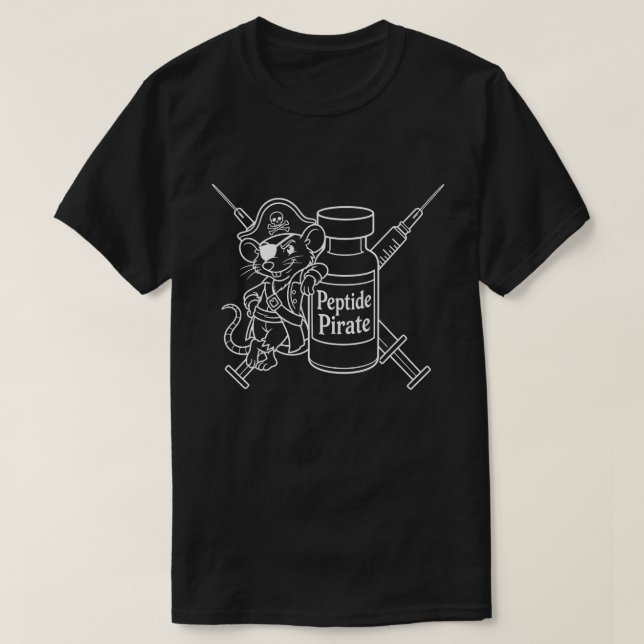 Camiseta Pirata de Péptidos (Diseño del anverso)