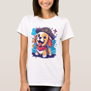 Camiseta Pirata de perro de Golden Retriever