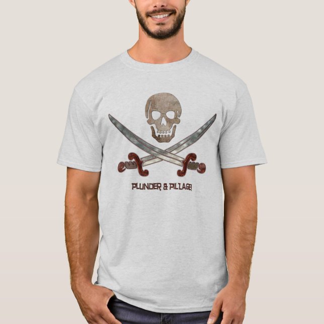 Camiseta Pirata de saqueo y saqueo Calico Jack (Anverso)