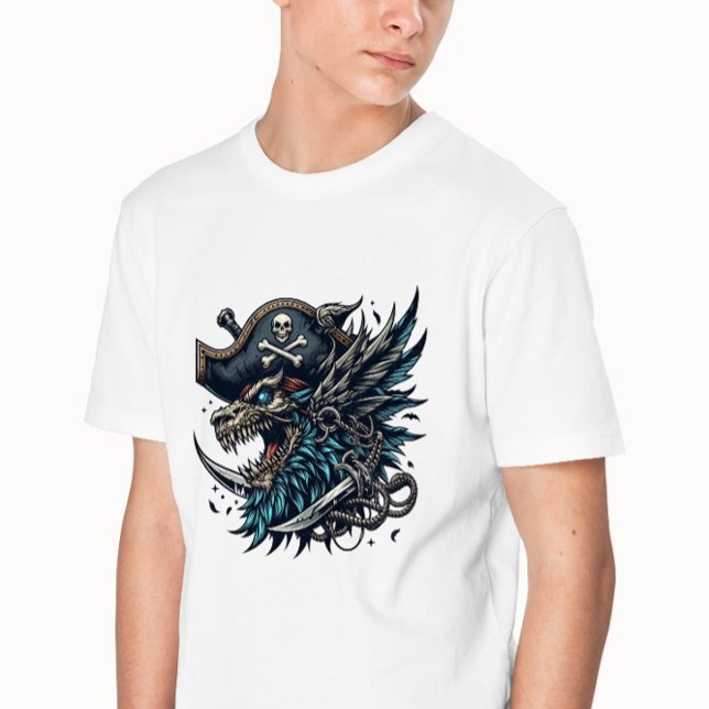 Camiseta pirata del dragón azul del ilustracion (Subido por el creador)