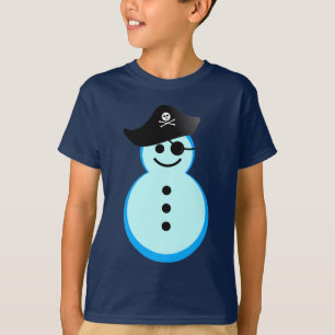 Camiseta pirata del muñeco de nieve