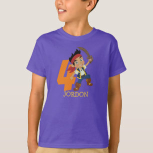 Camiseta Pirata del Partido del Cumpleaños 4to nombre camis