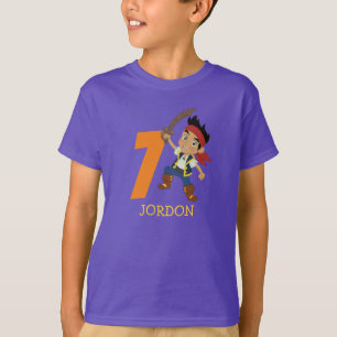 Camiseta Pirata del Partido del Cumpleaños 7.º nombre camis