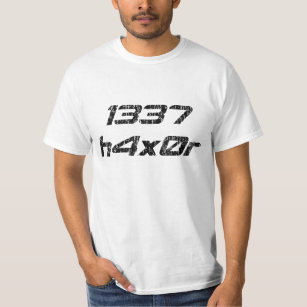 Camiseta Pirata informático 1337 de ordenador de Leet Haxor