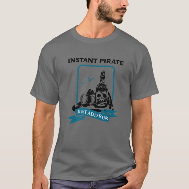 Camiseta Pirata instantáneo acaba de agregar a Rum Lover gr (Anverso)