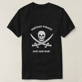 Camiseta Pirata instantáneo agregar Rum básico negro