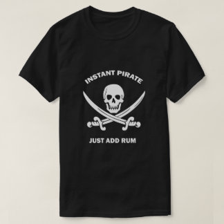 Camiseta Pirata instantáneo agregar Rum básico negro