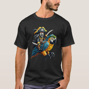 Camiseta Pirata Montando Loro Estilo Bloque Juegos Jugador