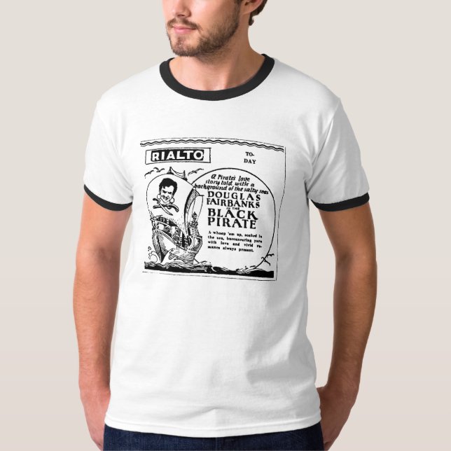Camiseta PIRATA NEGRO 1928 de Douglas Fairbanks (Anverso)
