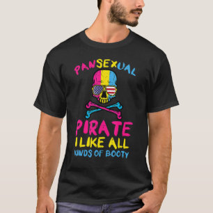 Camiseta Pirata Pansexual Todo Tipo De Bandera Del Booty Pa