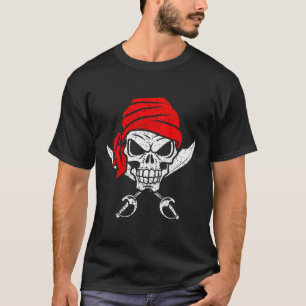 Camiseta Pirata Pirata Bandera Decoración Skull Capitán Pir