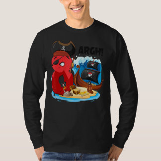 Camiseta Pirata Pirata de 8 años de edad Buque pirata de cu