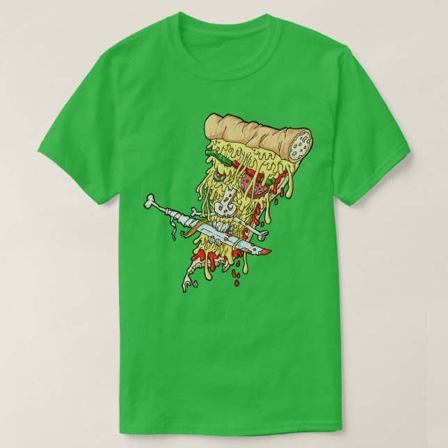 Camiseta Pirata Pizza Slice Cultura de la comida (Diseño del anverso)