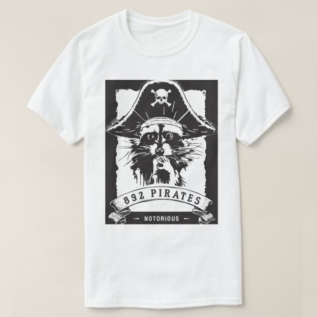 Camiseta Pirata Racoon 892 (Diseño del anverso)