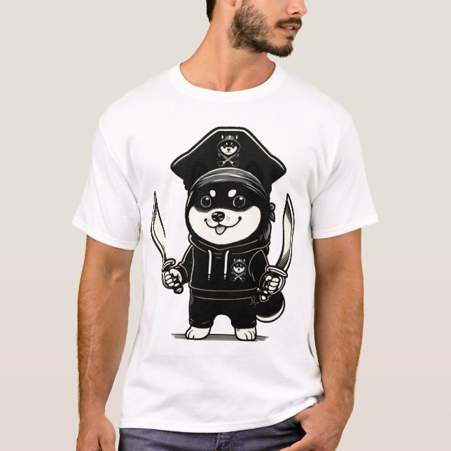 Camiseta Pirata Shiba Inu (Anverso)
