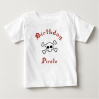 Camiseta Pirata Skull de cumpleaños bebé