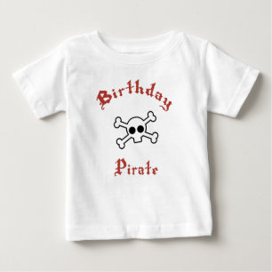 Camiseta Pirata Skull de cumpleaños bebé