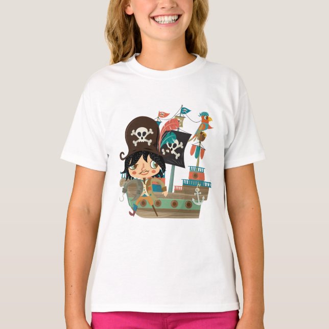 Camiseta Pirata y barco pirata (Anverso)