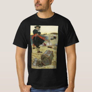Camiseta Piratas antiguos, William Kidd enterrando tesoros
