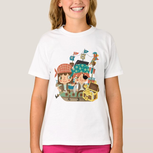 Camiseta Piratas con el tesoro (Anverso)