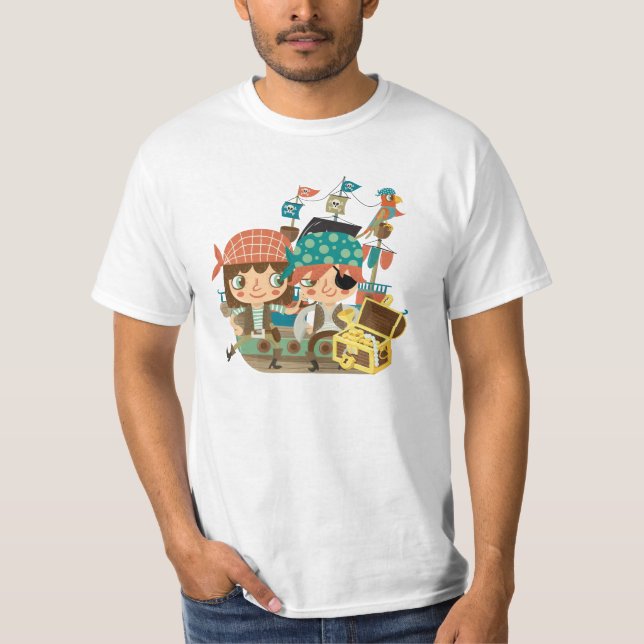 Camiseta Piratas con el tesoro (Anverso)