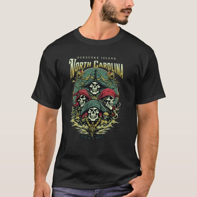 Camiseta Piratas de la isla Ocracoke (Anverso)