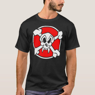 Camiseta Piratas de la perla del frontal rojo por completo