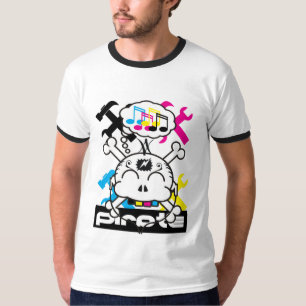 Camiseta piratas de proceso de 4 colores