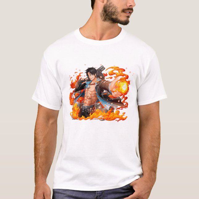 Camiseta Piratas de Sombrero de Paja - Hombre con pistola  (Anverso)