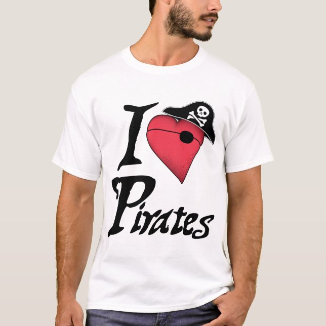 Camiseta Piratas del corazón - luz (Anverso)