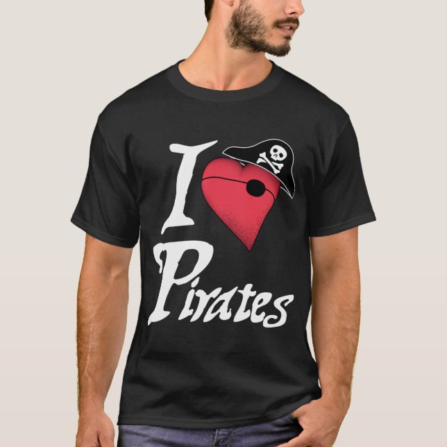 Camiseta Piratas del corazón - oscuridad (Anverso)
