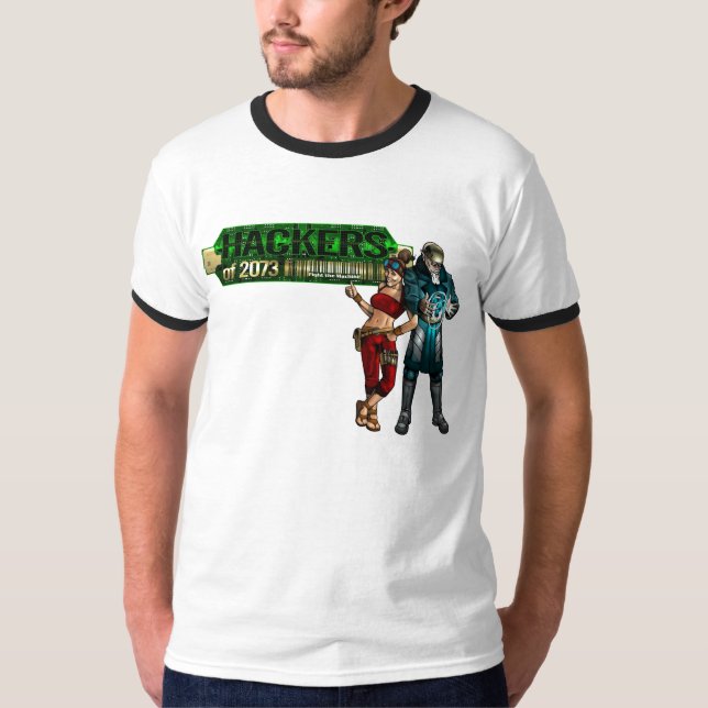 Camiseta Piratas informáticos de 2073 (Anverso)