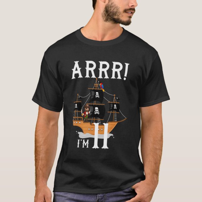 Camiseta Piratas Shi, Fiesta de cumpleaños de niños piratas (Anverso)
