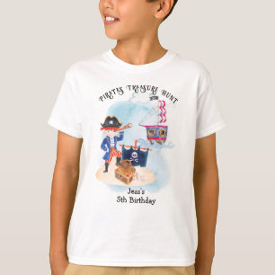 Camiseta Piratas Treasure Hunt Adventure Map Kids Cumpleaño