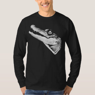 Camiseta Pirate Alligator With Eye Patch Skull