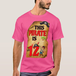 Camiseta Pirate Birthday Party Supplies 12 Year Old Boy Bor
