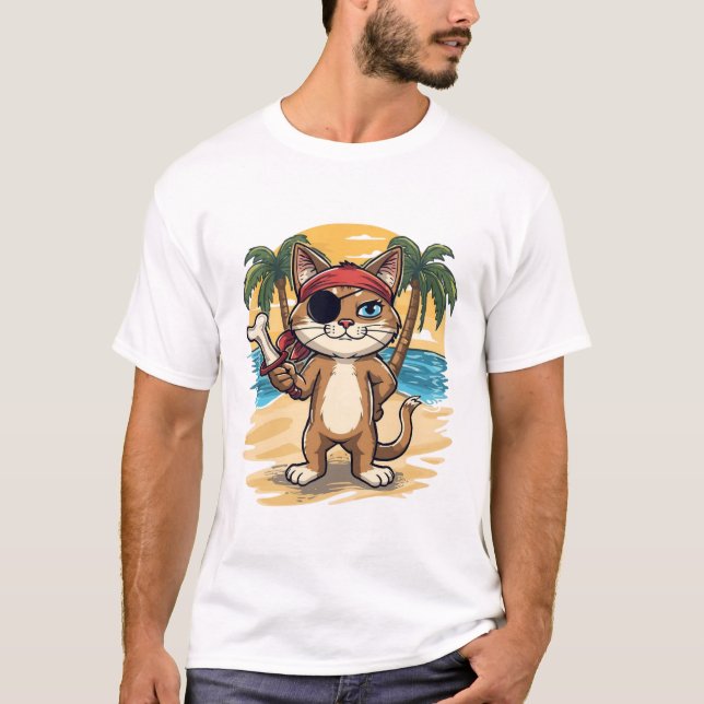 Camiseta Pirate Cat Adventure T-Shirt (Anverso)