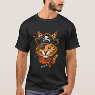 Camiseta Pirate Cat Gracioso Halloween Kitten T Shirt