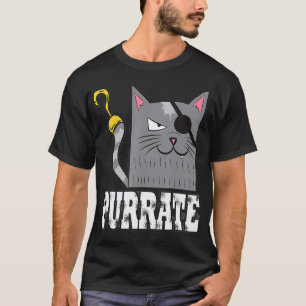 Camiseta Pirate Cat Purrate Captain Kitty Eye Patch Sea