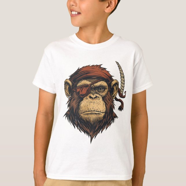 Camiseta Pirate Chimp: Diseño audaz y aventurero (Anverso)