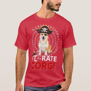 Camiseta Pirate Corgi Feliz Día Pi Funny Corgi Pirate L