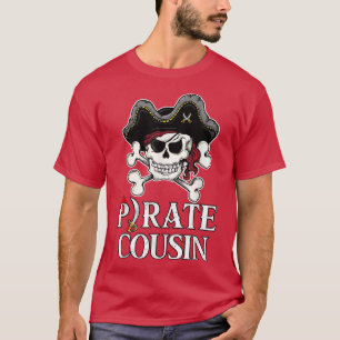 Camiseta Pirate Cousin Jolly Roger Crossbones Funny Pirate