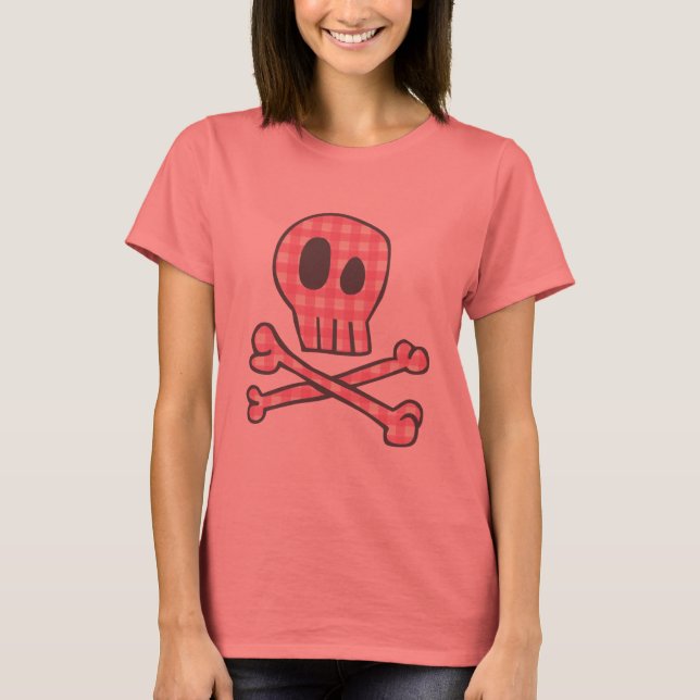 Camiseta Pirate de Gingham rosa (Anverso)