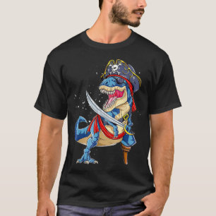 Camiseta Pirate Dinosaur T-Rex Kids Tee Dino Costume