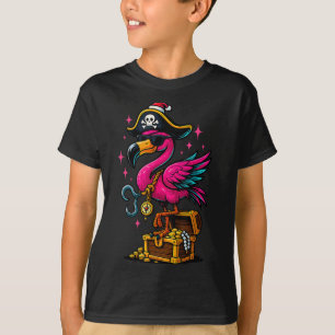 Camiseta Pirate Flamingo Adventure Map Jolly Roger Hallowee